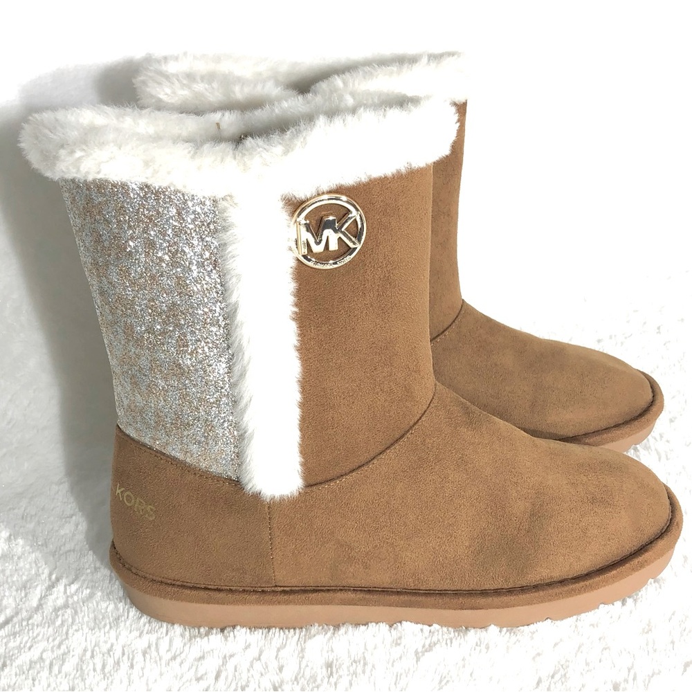 Michael Kors Big Girls Johanna Tinsel Faux Suede Winter Boots
